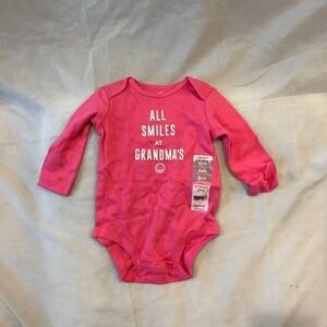 Girl's Onesie-All Smiles at Grandma's